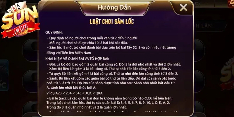 Game bài Sunwin sâm lốc đổi thưởng cân não đỉnh cao